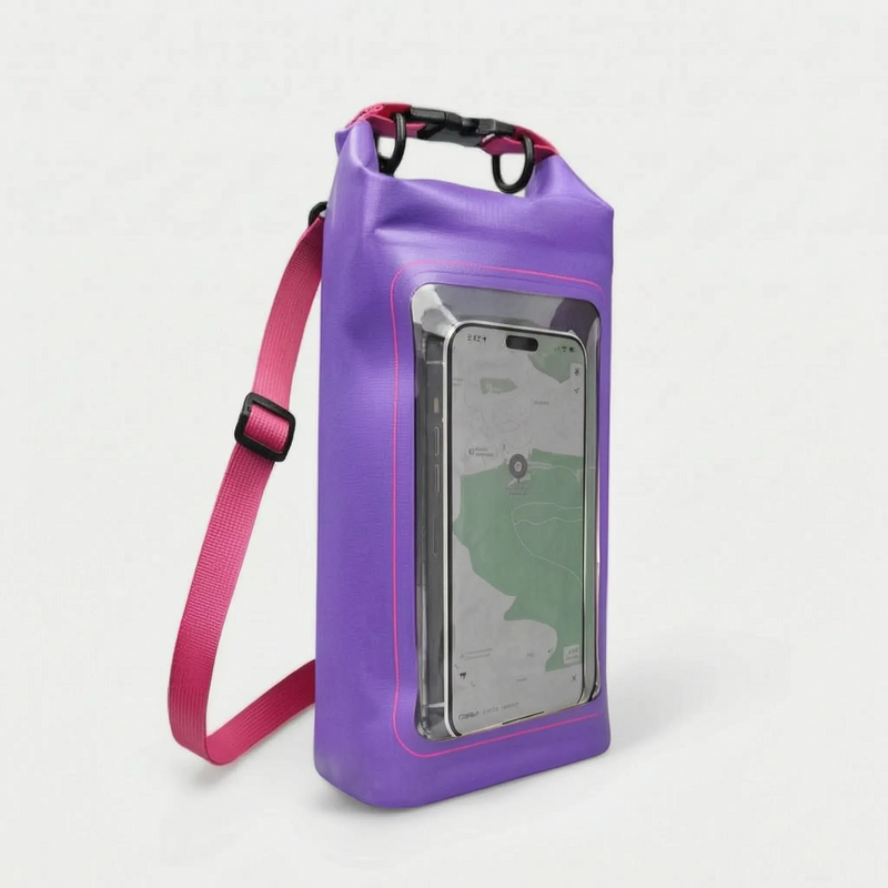 AquaPouch  - Crossbody Waterproof Phone Pouch Navigating During Water Sports