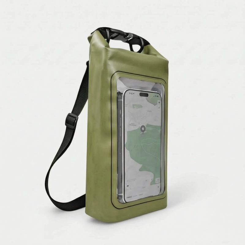 AquaPouch  - Crossbody Waterproof Phone Pouch Navigating During Water Sports