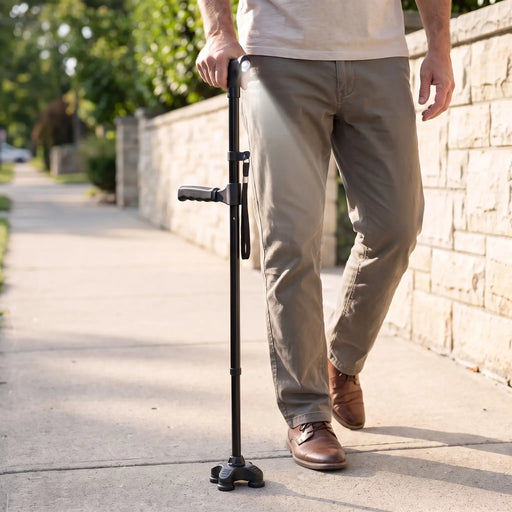 Lumostep  - Foldaway Walking Stick With Integrated LED Lighting Everyday Walking Support
