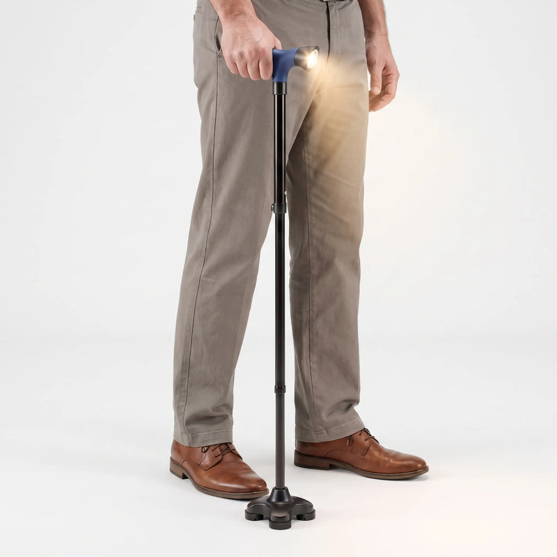 Lumostep  - Foldaway Walking Stick With Integrated LED Lighting Everyday Walking Support
