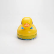 QuackBoat  - Inflatable Dog Pool Float In A Duck Design Relaxing On The Water